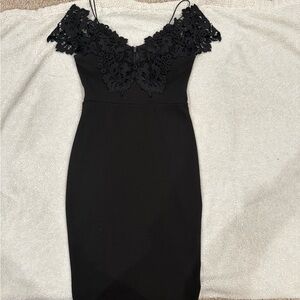 Forever 21 Black Off-Shoulder Sheath Dress